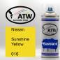 Preview: Nissan, Sunshine Yellow, 016: 400ml Sprühdose, von ATW Autoteile West.